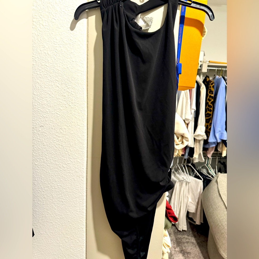 Zara open back body suit with crystal bow